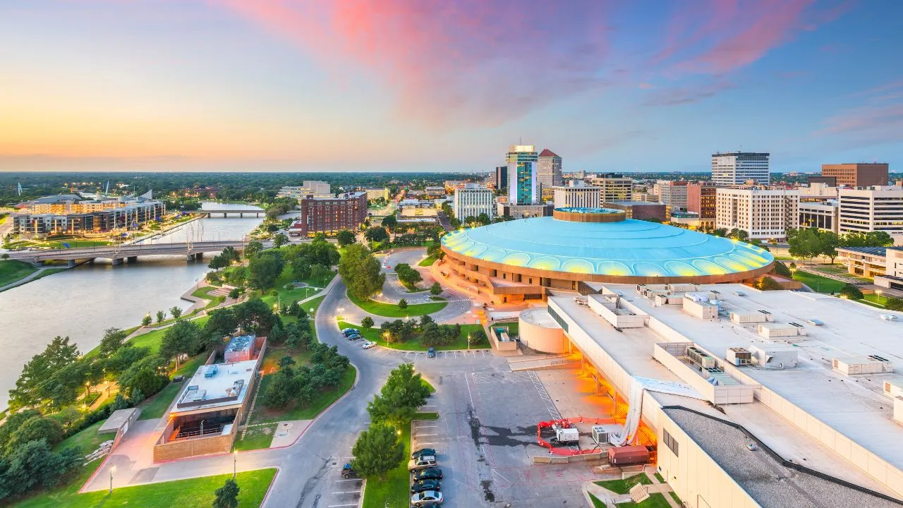 aerial view in Kansas